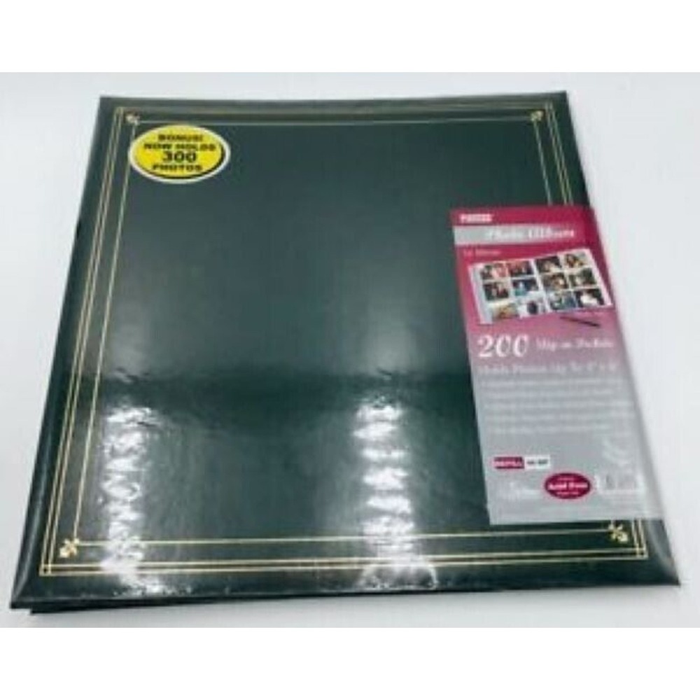Pioneer Scrapbook Album Green 'Leather' Cover 46-MP 12x12 Le Memo 300 Pockets